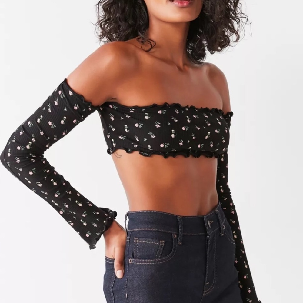 Urban outfitters out from under fool me once ribbed bra top size medium